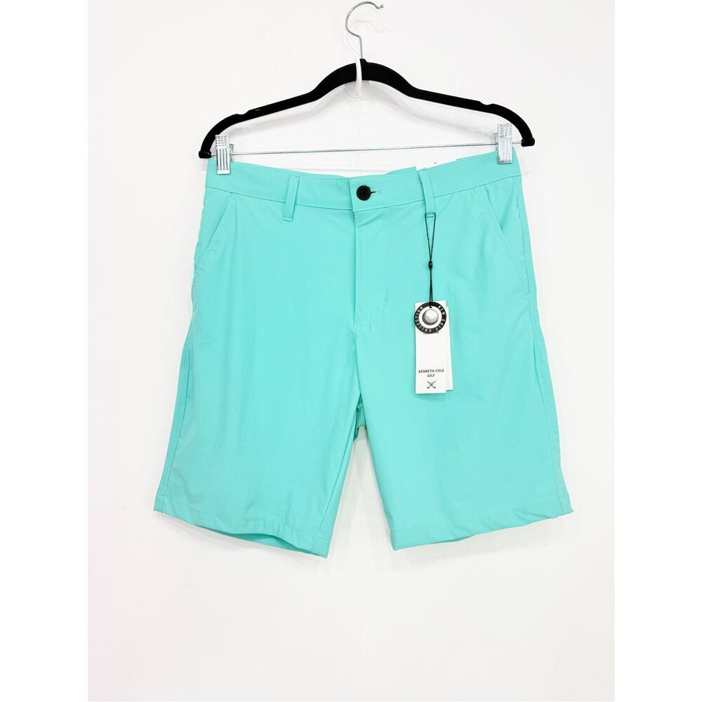 Kenneth Cole Moisture Wicking UPF 50+ Shape Retention Golf Shorts in Beach Glass